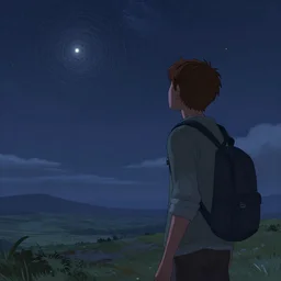 max caulfield looking at beautiful sky at night, intricate, youth, artstation, life is strange, edouard caplain, ue 5, highly detailed, 8 k, landscape, beeple, jessica rossier