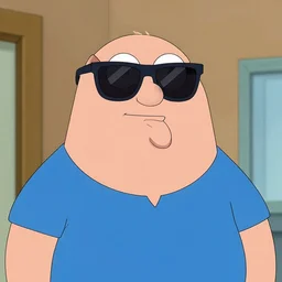 peter griffin from family guy wearing a cool sunglass by greg rutkowski