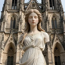 hyperrealistic detailed portrait of a beautiful young goddess morphing into a gothic cathedral, authentic ornamental architecture, art by ernst haeckel, john william godward, android jones, h. r. giger, gothic, neo - gothic, heavily ornamental,