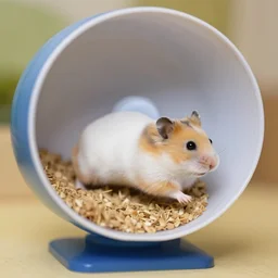 running fast in hamster wheel