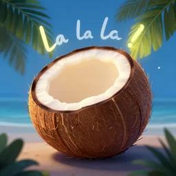 la la la ( yea ) la la la, coconut, coconut, global lighting, digital art, artstation