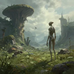 alien landscape, alien wildlife, alien nature, 8 k uhd, unreal engine, octane render in the artstyle of kuindzhi