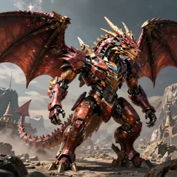 A dragon mech by greg rutkowski, Mandy Jurgens