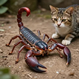 a scorpion - cat - hybrid, animal photography