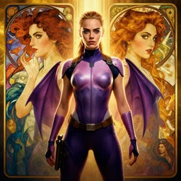 Symmetric movie poster of Cara delevingne as Samus Aran , Epic Fantasy cover art, ultra wide lens shot,cinematic lighting, beautiful,art by Artgerm and Greg Rutkowski and Alphonse Mucha