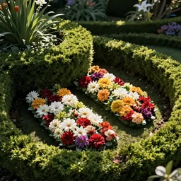 flowers but they're all shaped like feet, close up, in a well manicured garden, hd