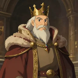 portrait of a medieval old king, artstation, cartoon, elegant, highly detailed, digital painting, concept art by ghibli!, makoto shinkai!, bluth!, fujita goro!, giraud!, ghailan!, akihiko yoshida!, fadeev! 8 k