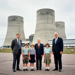 well - dressed family visiting sizewell b nuclear power plant, sense of optimism, by martin lewis, shadow dance, point etching, 1 9 3 0