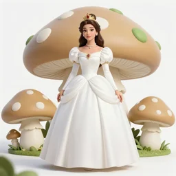 the portrait of an absurdly beautiful, graceful, elegant, sophisticated, fashionable young princess daisy, made of mushroom kingdom sprites, tan and green spotted mushrooms, and white petals with tears, an ultrafine hyperdetailed illustration by kim jung gi, irakli nadar, intricate linework, bright colors, octopath traveler, final fantasy, unreal engine 5 highly rendered, global illumination, radiant light, detailed and intricate environment