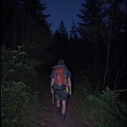 stills from night camera footage of missing hikers