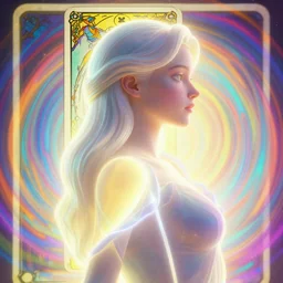 side portrait, imogen poots paladin, gloomhaven, soft, smooth, luminescent, art nouveau tarot, backlit glow, colorful swirly ripples, gaudy colors, aesthetic octane render!, unreal engine, 8 k, by greg rutkowski, jesper ejsing, rhads, ilya kuvshinov, cushart krenz
