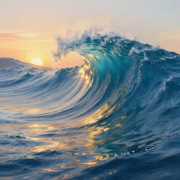 extremely psychedelic ocean wave, water, ripples, backlit, sunset, refracted lighting, outdoors, elegant, highly detailed, lifelike, photorealistic, digital painting, artstation, illustration, smooth, sharp focus, art by collier, albert aublet, krenz cushart, artem demura alphonse mucha