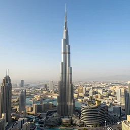 Burj Khalifa viewed from above