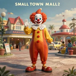 movie poster for small town mall clown directed by adam sandler