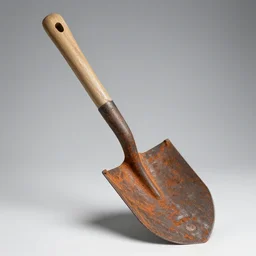 beautiful rusty shovel