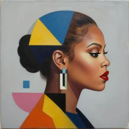 Wakandan Beyonce profile picture by Sachin Teng, asymmetrical, Organic Painting , Matte Painting,  geometric shapes, hard edges, graffiti, street art:2 by Sachin Teng:4