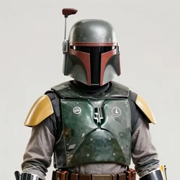 An award winning hyperdetailed masterpiece of Boba Fett in the style of a 1980s movie poster