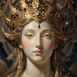 ehther the heavenly monarch, beautiful, detailed symmetrical close up portrait, intricate complexity, in the style of artgerm and ilya kuvshinov, cel shaded