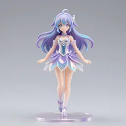 james jean isolated magical girl vinyl figure, figure photography, glitter accents on figure, holographic undertones, anime stylized, high detail, ethereal lighting, rim light, expert light effects on figure, editorial awarded design