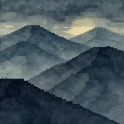 dusky hills. pixel art by award - winning digital artist, ( ( ( ( watercolor ) ) ) ), geometric, cinematic lighting, 6 4 bit.