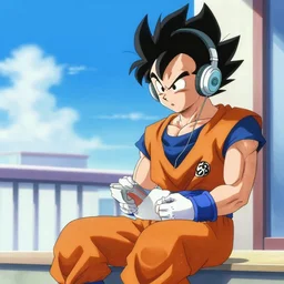 vegeta and goku sitting on a balcony while listening to music, anime key visual, aesthetic, trending on artstation, 8 k 0 n 8