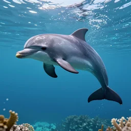 mermaid swimming with dolphins 3 d art epic unreal octane very high detail z - brush