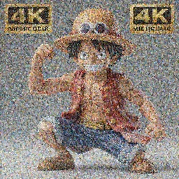 A photo of a real-life luffy muppt , Studio Lighting, High Detail, 4K, Title-Shift, Hyperrealism