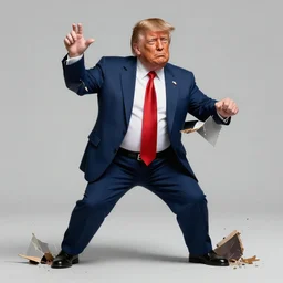 donald trump jr. is a big strong man and he is smashing unopened beer cans against the side of his head instead of using an opener.