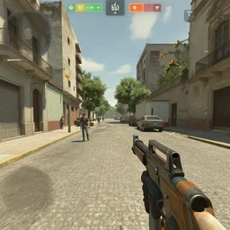 a still of a fps game located in the streets of buenos aires