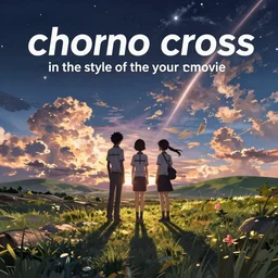 “ chrono cross in the style of the your name movie poster ”