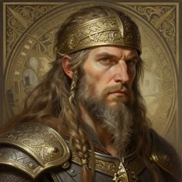 sven henrich as a barbarian, closeup, d & d, fantasy, intricate, elegant, highly detailed, digital painting, artstation, concept art, matte, sharp focus, illustration, hearthstone, art by artgerm and greg rutkowski and alphonse mucha