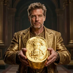 hyperrealistic dslr film still of jeff goldblum disguised as! gold doubloon!, stunning 8 k octane comprehensive 3 d render, inspired by istvan sandorfi & greg rutkowski & unreal engine, perfect symmetry, dim volumetric cinematic lighting, extremely hyper - detailed, incredibly real lifelike attributes & flesh texture, intricate, masterpiece, artstation, stunning