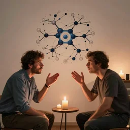 two men arguing about neural networks in small room lighted by candles. art by francisco goya - w 1 0 2 4