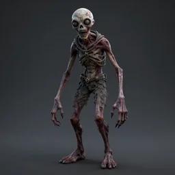slenderman zombie, octane render, detailed, rendered by Beeple