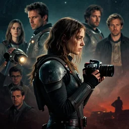 film camera : masterpiece medium side profile portrait by thomas blackshear, imogen poots as a space templar, dynamic lighting, matte painting, extremely emotional, cinematic moody colors, poster by hsiao ron chen, ilya kuvshinov, magali villeneuve, artgerm, jeremy lipkin and michael garmash and rob rey, christophe vacher