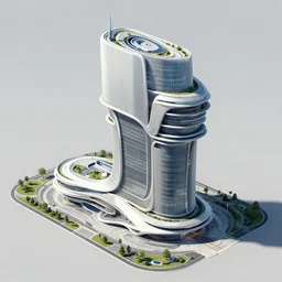 concept art of a future modern building, 4 k, made in rhino 3 d software