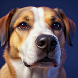 dog nose psychic art by moshe silman. 3 d smooth artistic style colorful dramatic