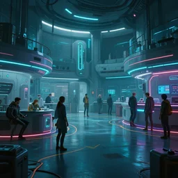 photo environement cyberpunk hospital : 4, 4 k rtx hdr volume light concept studio matte painting environement digital illustration style cyberpunk 2 0 7 7 artstation artur tarnowski, mihai muscan, marcin tomalak, marta leydy, marcin stepien, charlotte hughes, zuzanna dabrowa neon bioluminiscence