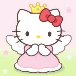 cute angel hello kitty girl princess