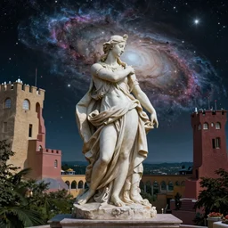 the ecstasy of saint teresa by gian lorenzo bernini, fallingwater by frank lloyd wright, mindfulness, psychedelic futurism, surrealism, nebula, unreal engine, fantasy art by greg rutkowski, loish, rhads, rossdraws, wlop, detailed and intricate environment, sci - fi, distant twinkling stars, nebula, micro detail, octane render, physically based rendering, insane details,