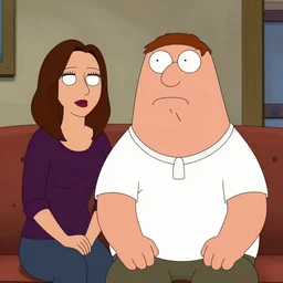 medium portrait photo of meg griffin from family guy, sitting, mila kunis, zeiss, nikon, canon, professional