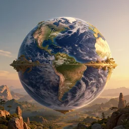 symmetry!! the earth was built by cosmic entities, surreal landscape, golden hour, very detailed, perfect composition, perfect lighting, 4 k, trending on artstation, greg rutkowski, derek zabrocki, artgerm, 3 d render, octane render