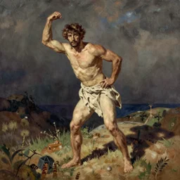 norman rockwell illustration of sisyphus