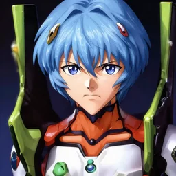 realistic rei ayanami pilot evangelion, high detail, angry face, deviantart, artstation