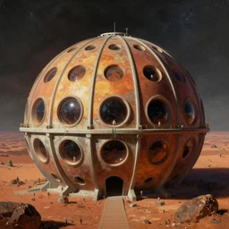 asimov mars habitat by syd mead, frank frazetta, ken kelly, simon bisley, richard corben, william - adolphe bouguereau