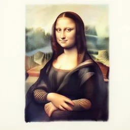 Drawing of Leonardo Da Vinci drawing Mona Lisa, by Leonardo Da Vinci