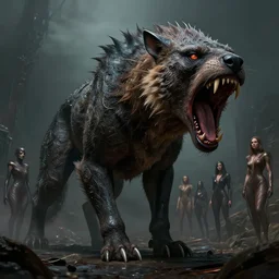 epic professional digital art of hungry carnivore, moody atmospheric lighting, intricate, foreboding, detailed, by leesha hannigan, wayne haag, reyna rochin, ignacio fernandez rios, mark ryden, iris van herpen, artstation, cgsociety, epic, stunning, gorgeous, much wow, cinematic, masterpiece.