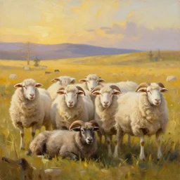 sheep wolf, oil paintig, artstation, concept art, national geographics, golden hour, beautiful, 6 0 0 mm