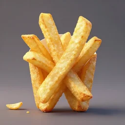 [ french fry chips ] as a pixar character shaped like stephen fyr hybrid intercross mix