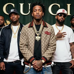 gucci mane trap house crack gang, 8 k, very high resolution, epic composition, processing, extremely hyperdetailed